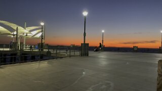 Fishing at the Redondo Beach pier at night