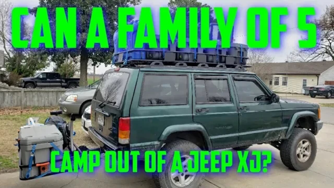 Jeep Cherokee XJ Family Camping Setup