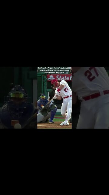 los Angeles Angels@Mike Trout crushes a two run home run to deep center #shorts #mlb #higlights