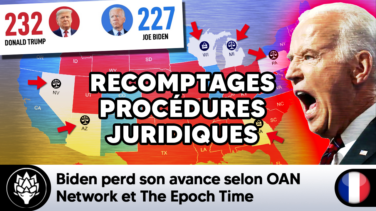 Recomptages et procédures juridiques, Biden perd son "avance"