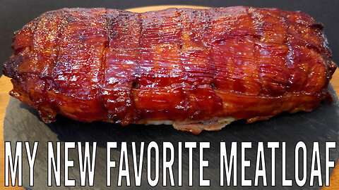 BACON-Wrapped, CHEESE-Stuffed, BBQ Meatloaf