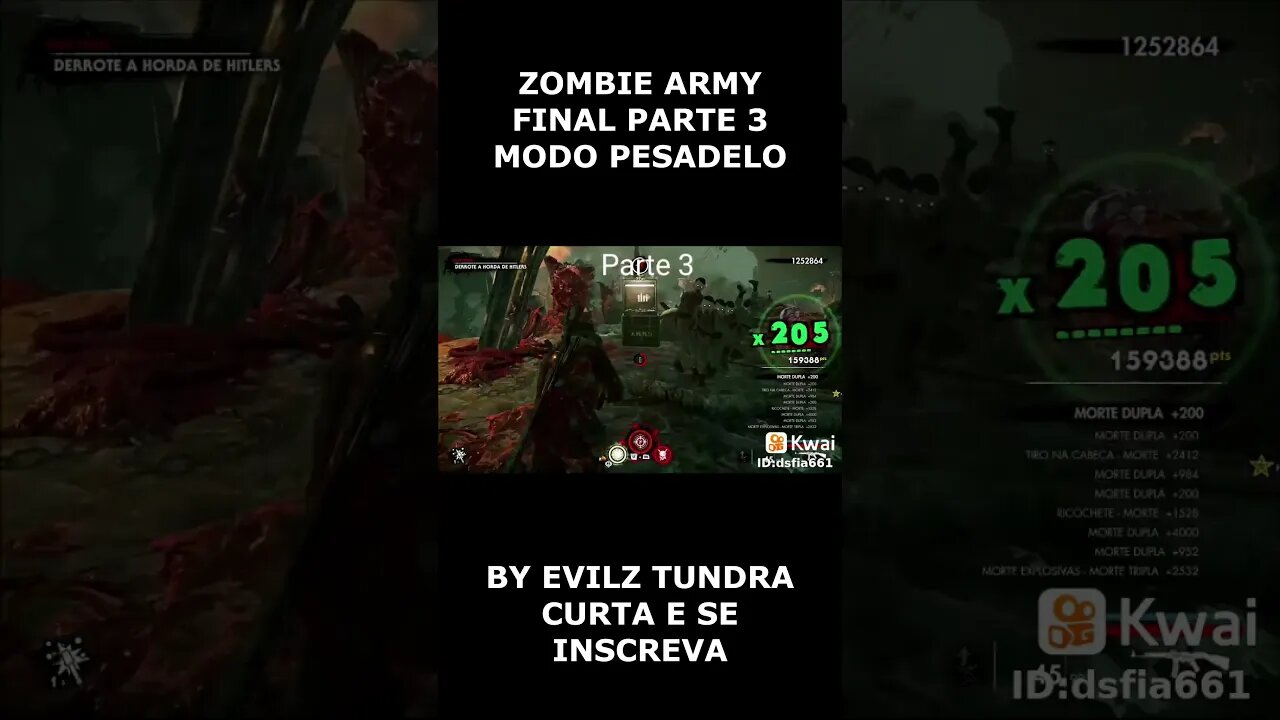 ZOMBIE ARMY FINAL PARTE 3 MODO PESADELO #shorts
