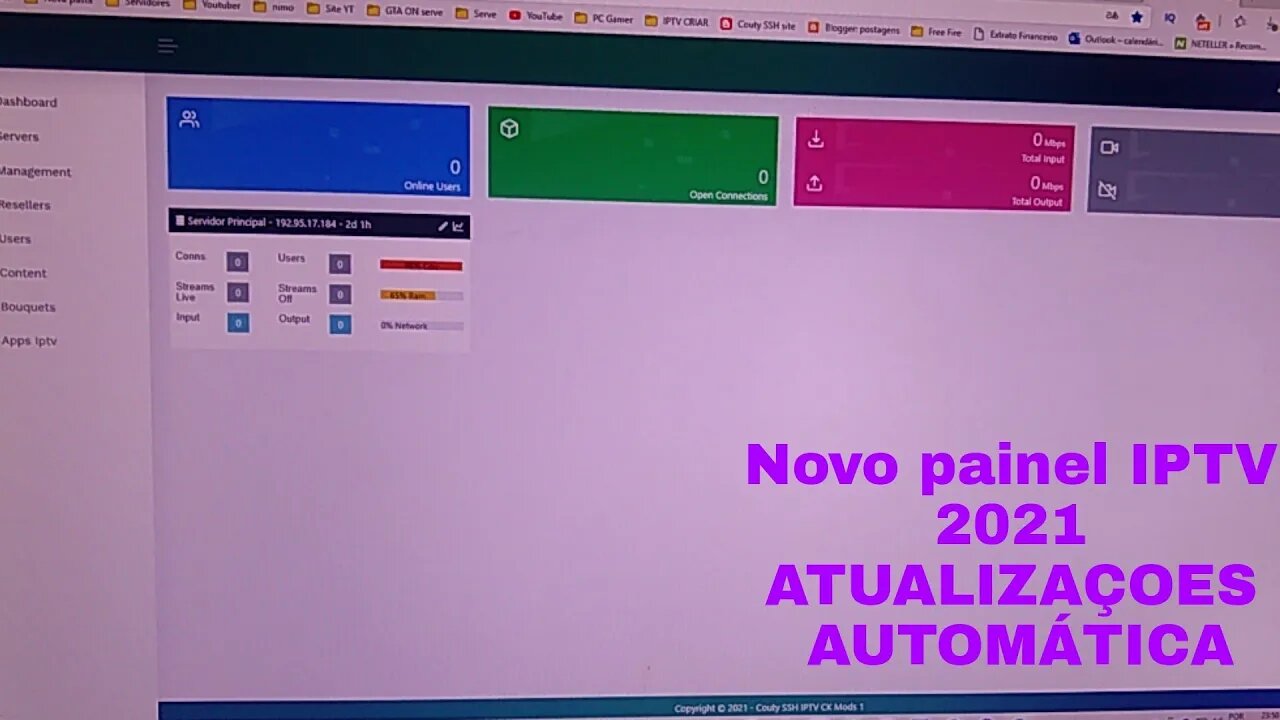 painel Iptv com atualização atomático 2021 top demais