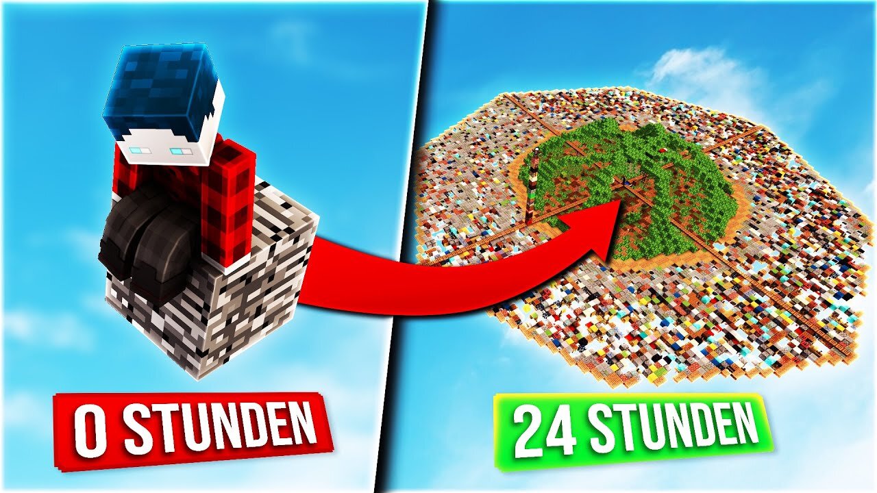 24 STUNDEN AM STÜCK MINECRAFT SPIELEN (30 SEKUNDEN = NEUES ITEM)