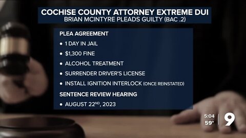 Cochise County Attorney pleads guilty to Extreme DUI