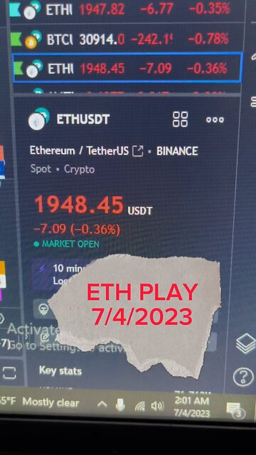 July 4, 2023 - My ETH play
