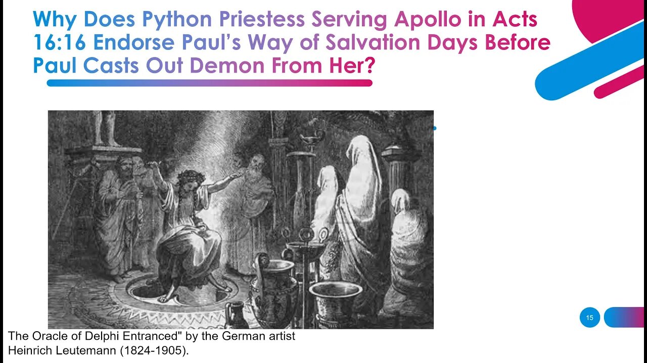 Why Did Python Priestess to Apollo Endorse Paul's Gospel? Revisit Col 1:15-18 matches Zeus-Apollo