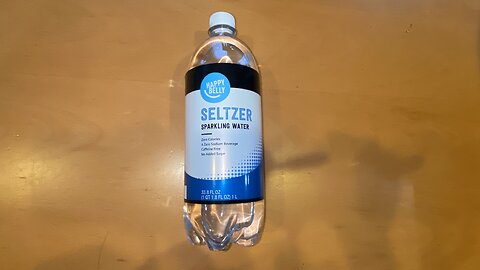 Look at UnBoXing Amazon Brand Happy Belly Seltzer Sparkling Water 33.8 fl oz Pack of 1