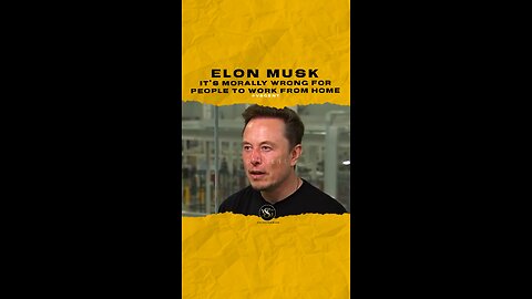 #elonmusk It’s morally wrong for people to work from home. What are your thoughts? 🎥 @cnbc