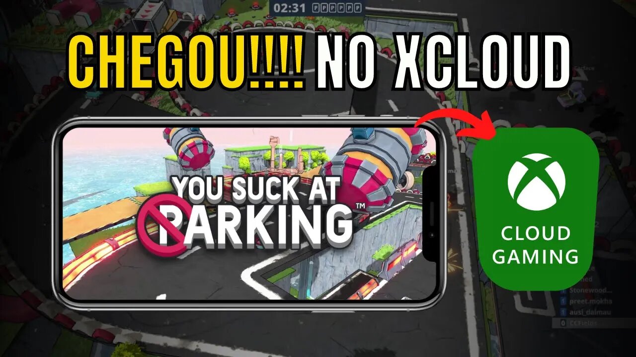 YOU SUCK AT PARKING CHEGOU no XCLOUD e GAME PASS - O FALL GUYS DO ESTACIONAMENTO