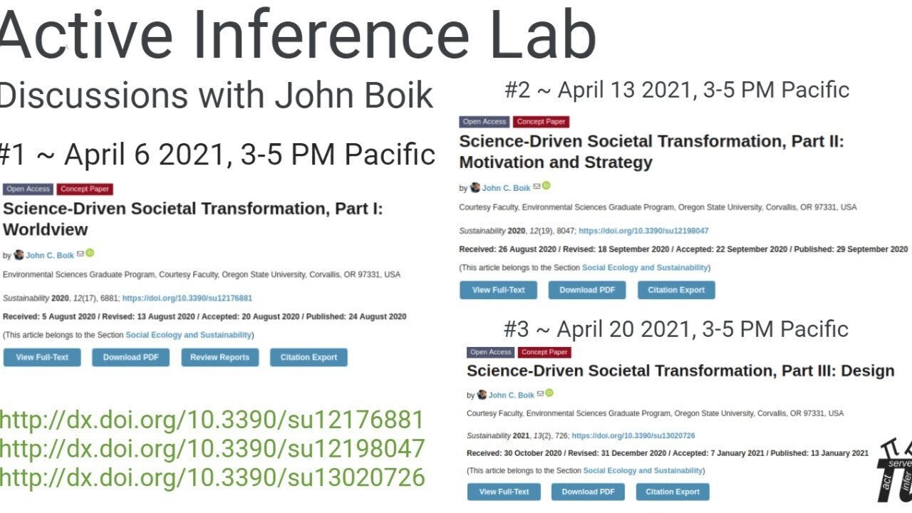 ActInf Livestream #021.01 ~ John Boik