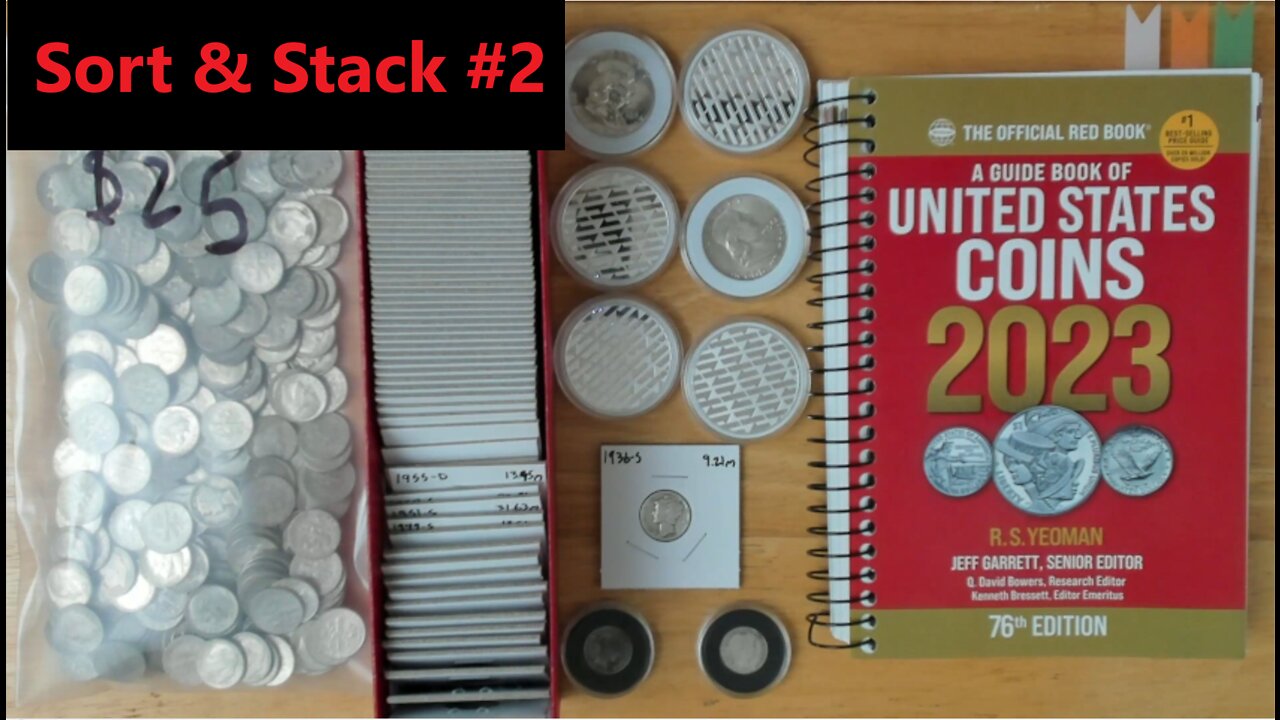 90% Constitutional (junk) Silver Dimes - Sort & Stack #2