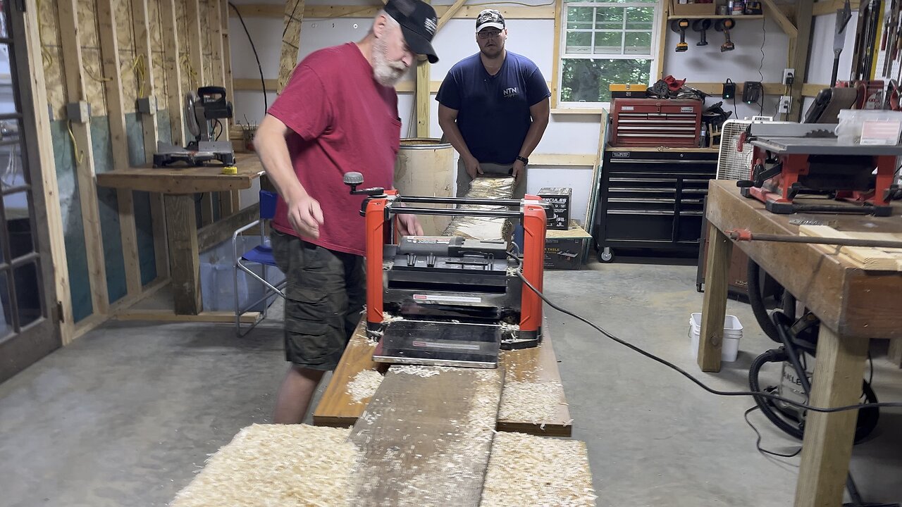 Plaining Rough Cut Lumber #ChamberlinFamilyFarms #diy #lumber #homesteading