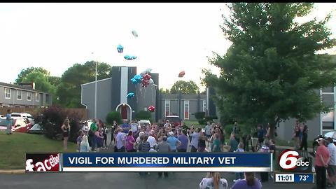 Vigil for murdered military veteran