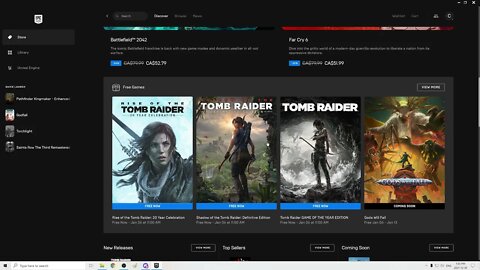 THREE FREE TOMB RAIDER GAMES epic store