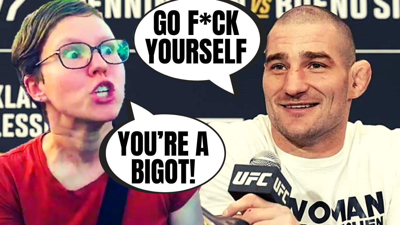 BASED UFC Champ Sean Strickland DESTROYS Woke LGBTQ Activist Reporter At UFC 297 Press Conference