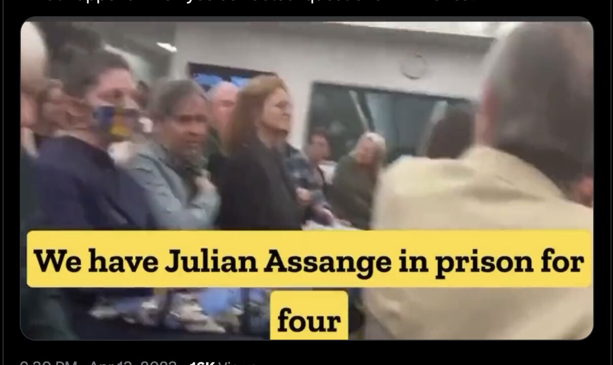 Assange been in prison for 4 yrs! What happens when you ask actual questions in America?