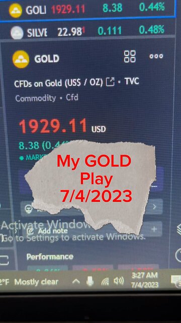 July 4, 2023 - My GOLD play