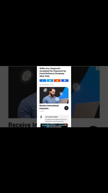 Shiba Inu, Dogecoin Accepted for Payment by Food Delivery Company Uber Eats #cryptomash #ytshorts