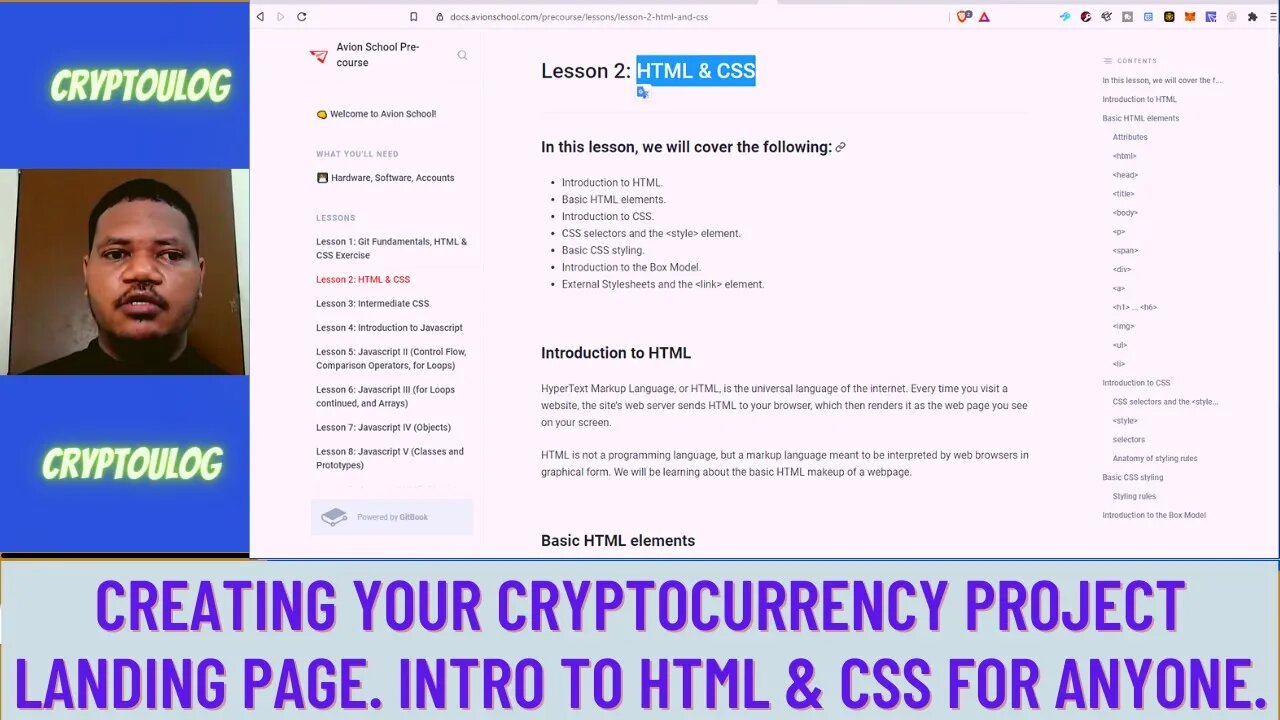 Creating Your Cryptocurrency Project Landing Page. Intro To HTML & CSS For Anyone.