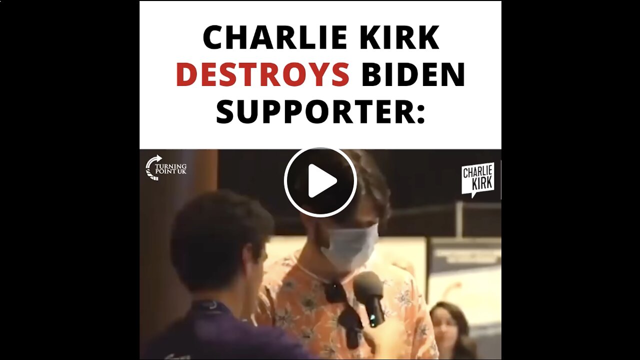 Charlie Kirk Destroys Biden Supporter
