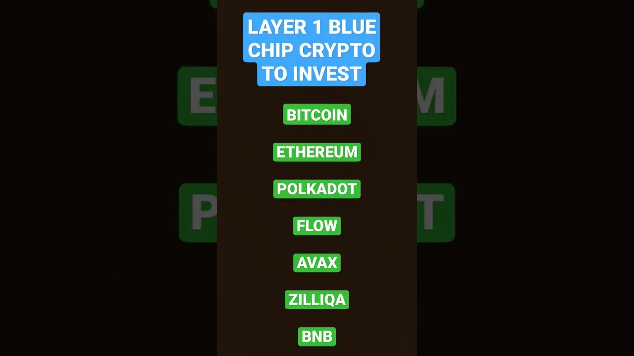 LAYER 1 BLUE CHIP CRYPTO TO INVEST FOR ALL #cryptoinvesting #bluechiptoken #altcoin #cryptonews #btc
