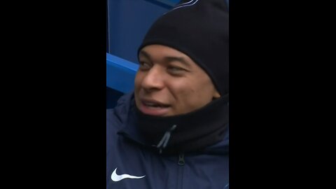 Kylian seems pretty happy on the bench for today