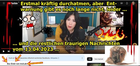 Das war's mit maiLab und die nächsten traurigen Nachrichten an das Deutsche Volk ...