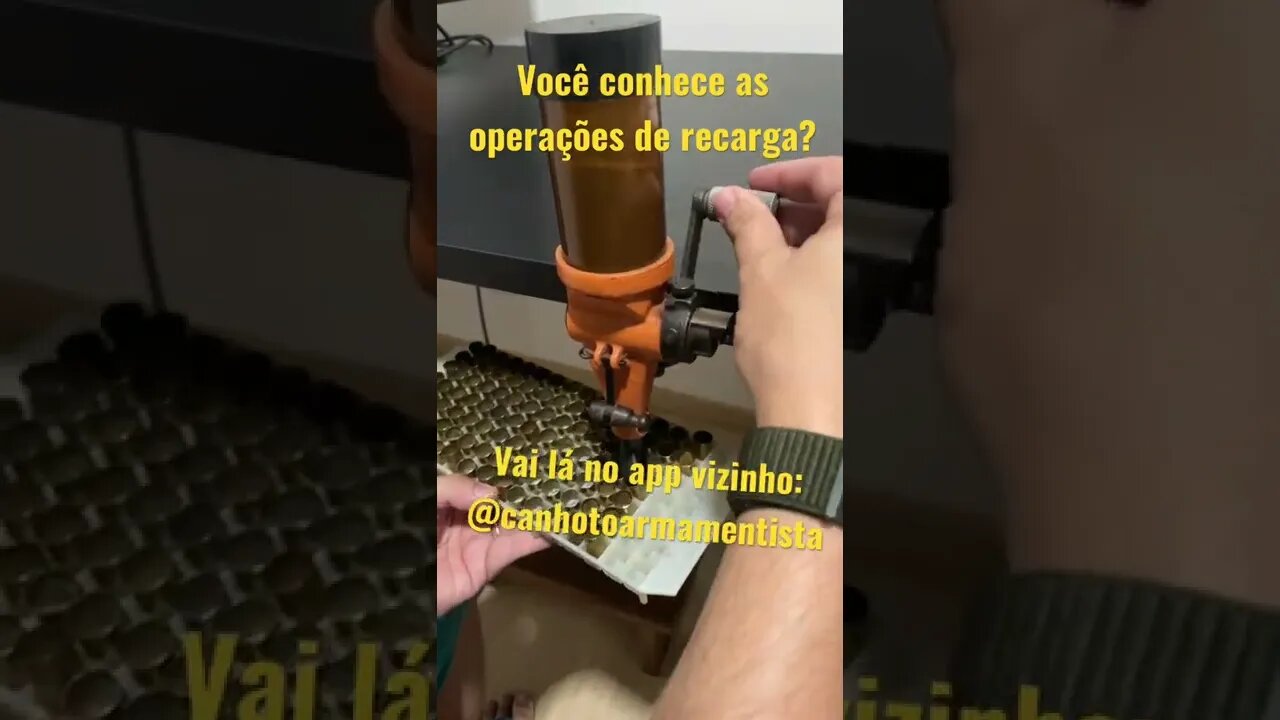 Você conhece as operações de #recarga de #municao ? São várias operações. Confere lá no Insta