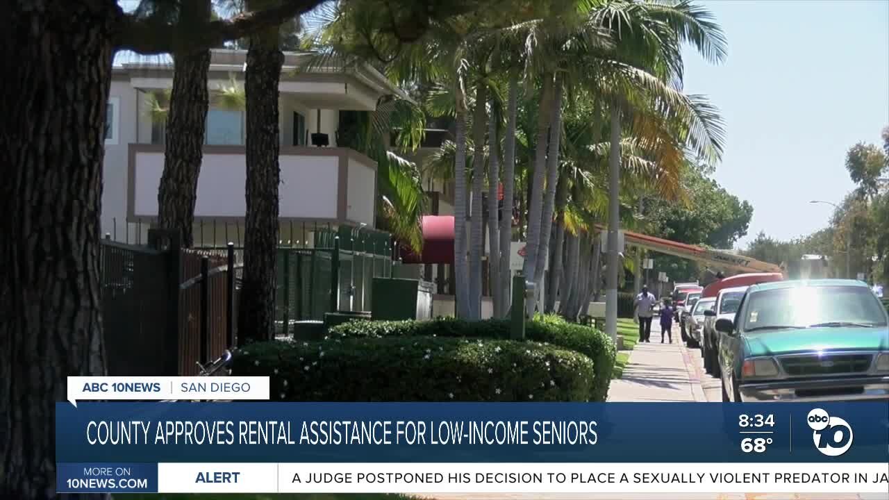 San Diego County approves rental assistance for low income seniors