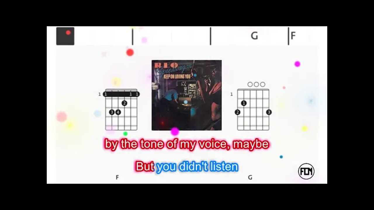 REO Speedwagon - Keep on Loving You - (Chords & Lyrics like a Karaoke)