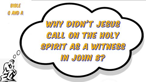 Why didn't Jesus call on the Holy Spirit as a witness in John 8?