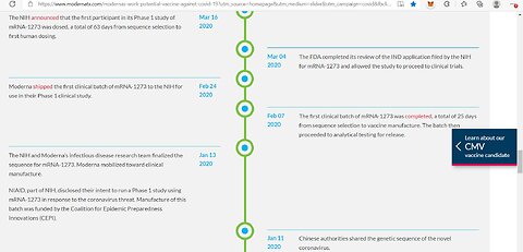 Moderna Vaccine Timeline - now GONE from site