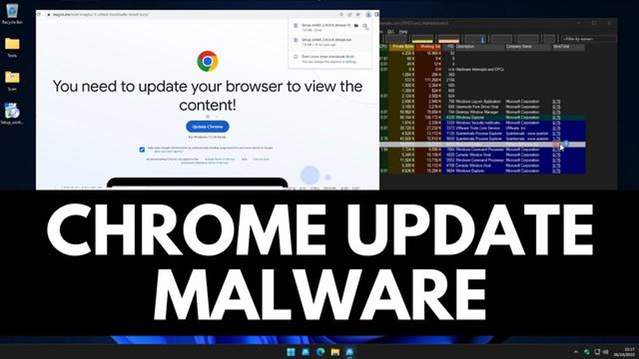 FAKE CHROME UPDATE MALWARE