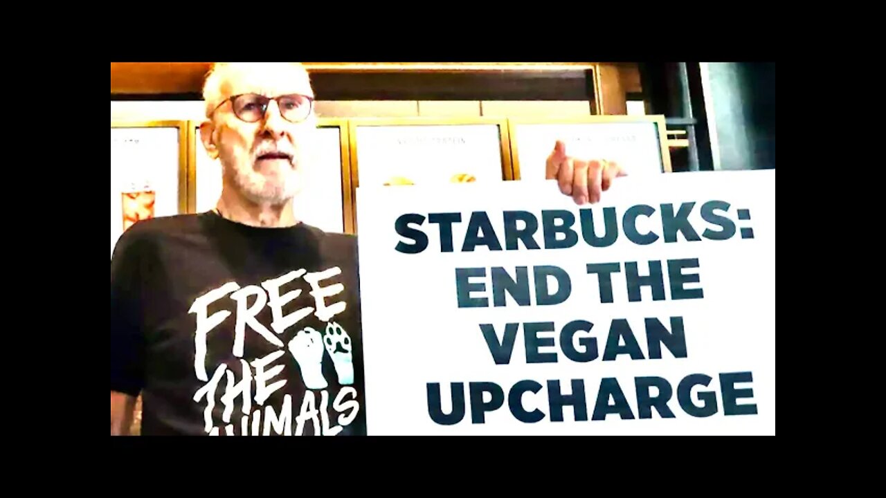 James Cromwell goes crazy for PETA at a NYC Starbucks