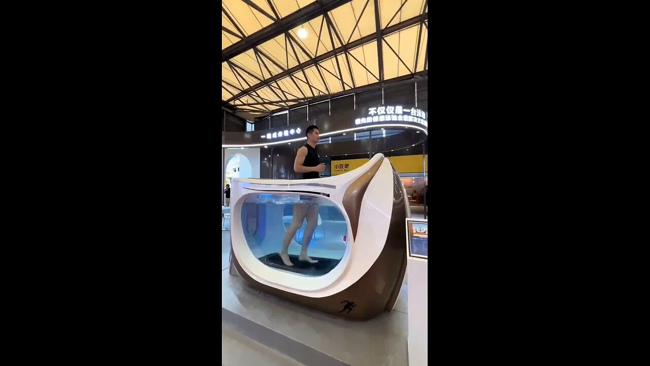 A treadmill that you can run on underwater. The water increases buoyancy and reduces strain joints