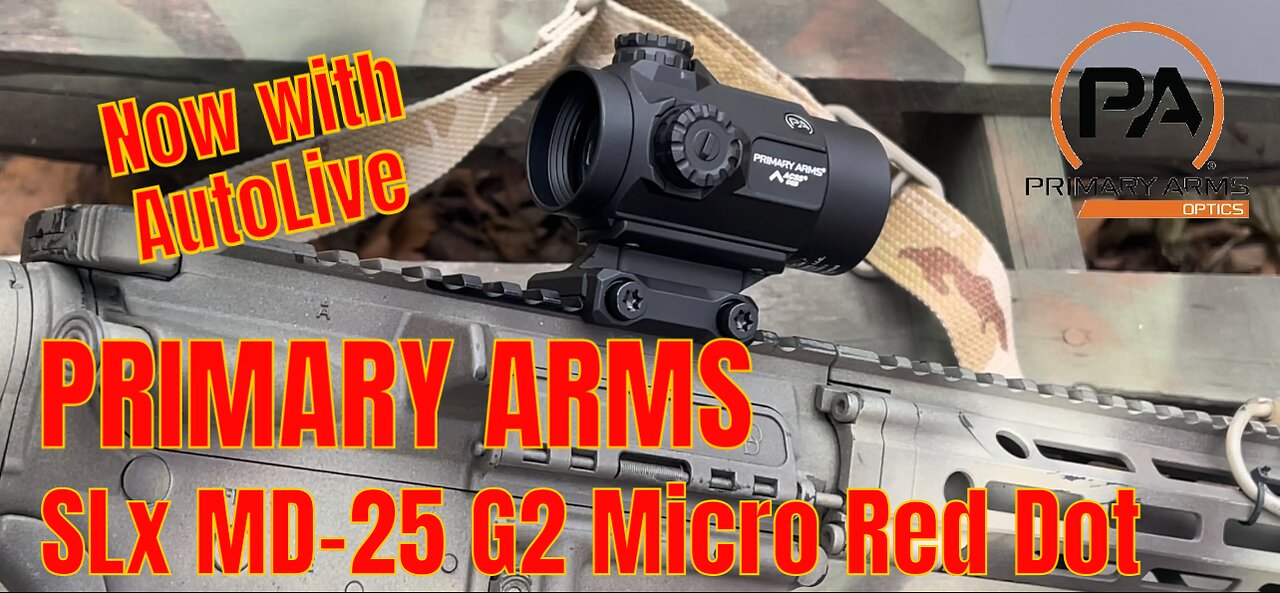 **NEW** Primary Arms SLx MD-25 w/AUTOLIVE 25mm Microdot with ACSS-CQB Red Dot Reticle