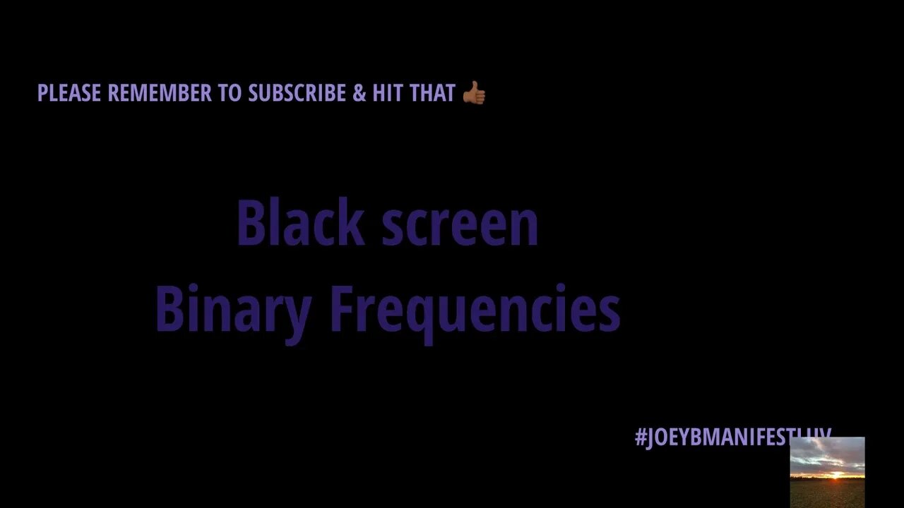 Black Screen -423mhz Healing,Binary,Frequencies Restore your Energies,Replenish, relax