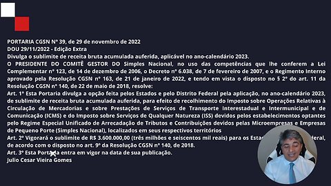 Alteração Simples Nacional 2023