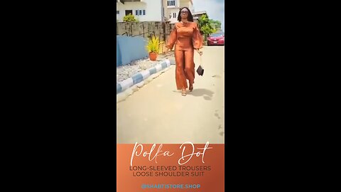 Polka Dot Printed Long-sleeved Trousers Loose Shoulder Suit🧡