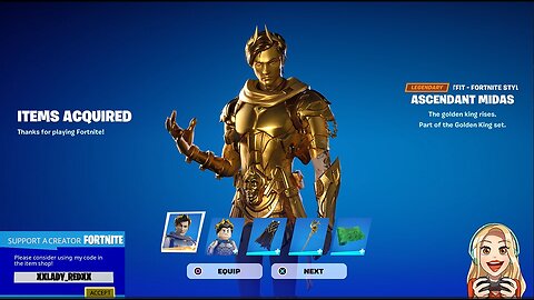 NEW | Ascendant Midas (Legendary Outfit)-Fortnite