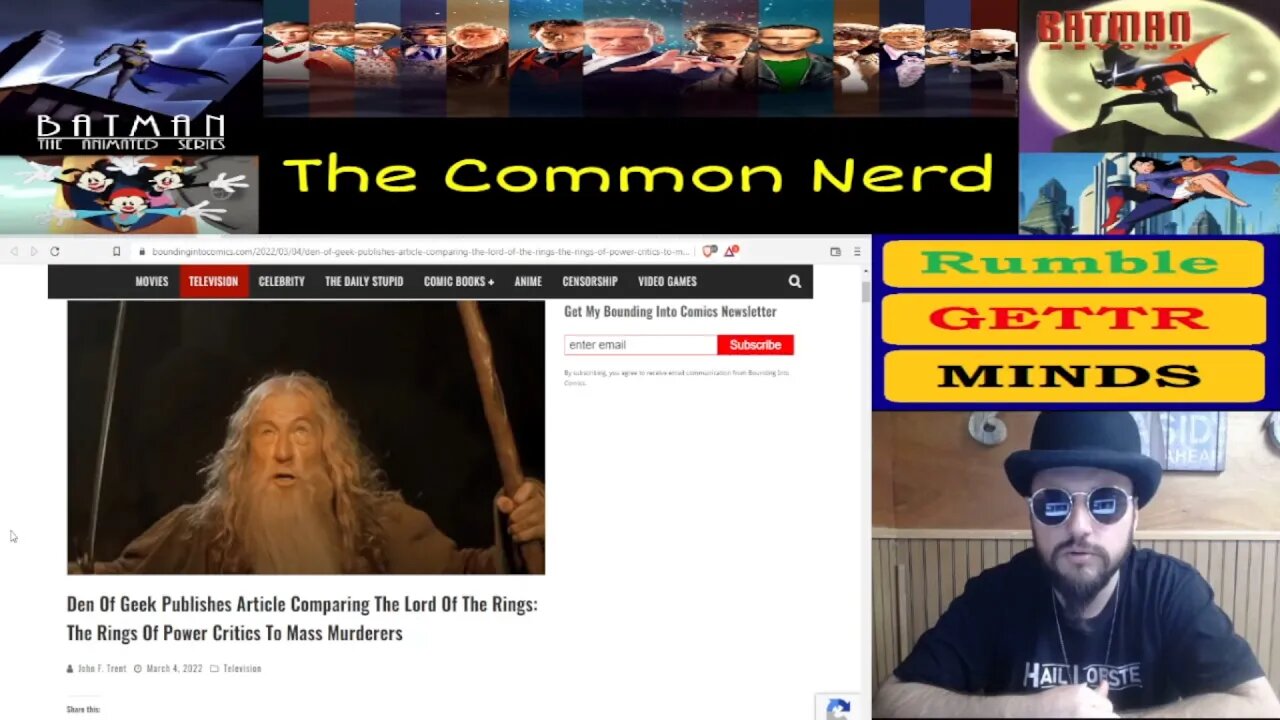 "Fan Site" Den of Geek Compares LOTR Critics to Mass Murderers
