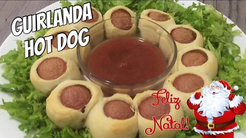 Especial de Natal 04 - Guirlanda Hot Dog - Receita de Natal