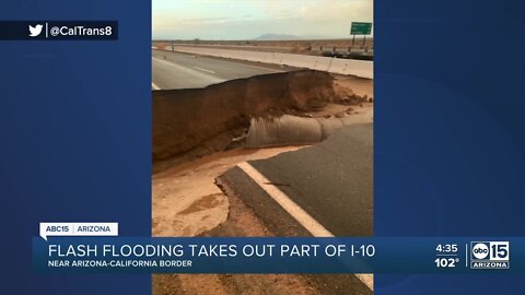 Flash Flooding takes out part of I-10