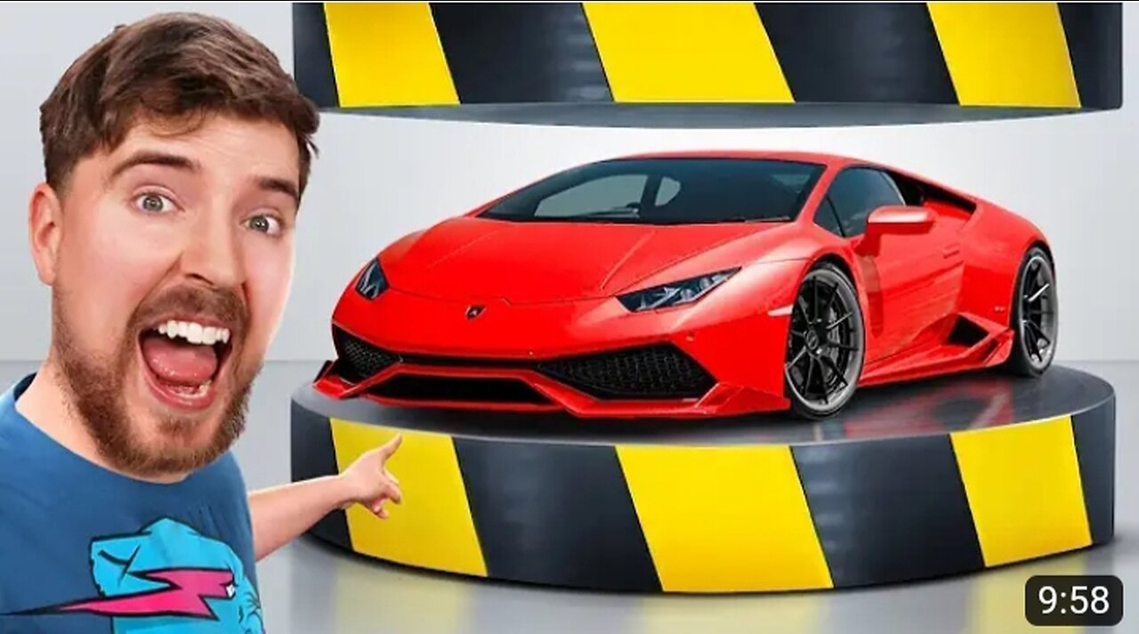 Mr beast hydrolicpress Lamborghini