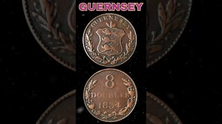 Guernsey 8 Doubles 1834. #shorts #coinnotesz #viral