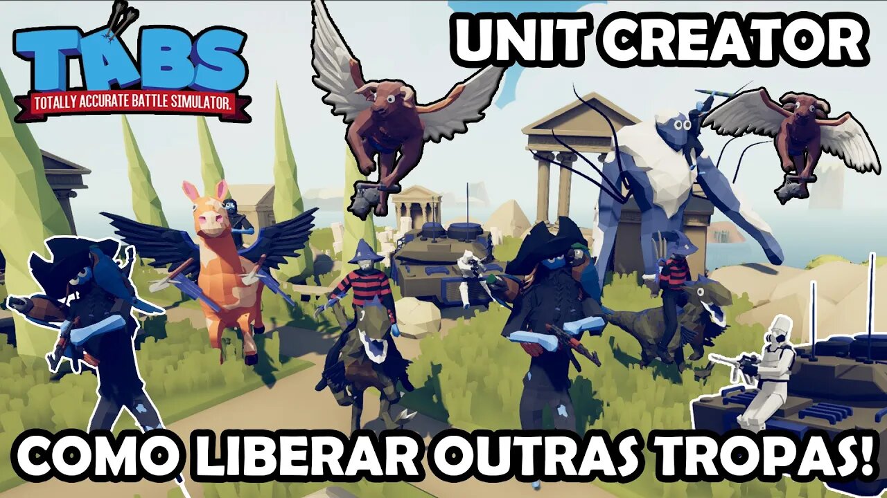 Liberando mais tropas no Unit Creator! - Totally Accurate Battle Simulator Gameplay PT -BR