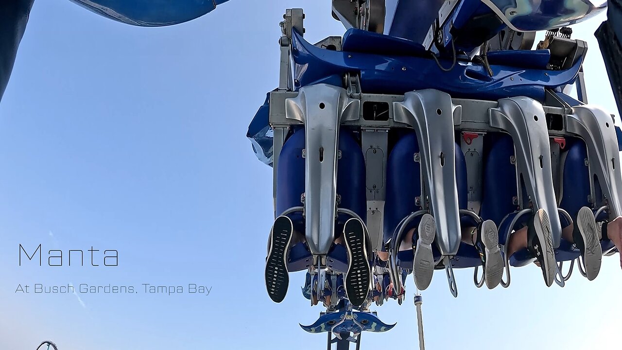 Queue Walkthrough and Chin POV of MANTA at Sea World, Orlando, Florida, USA