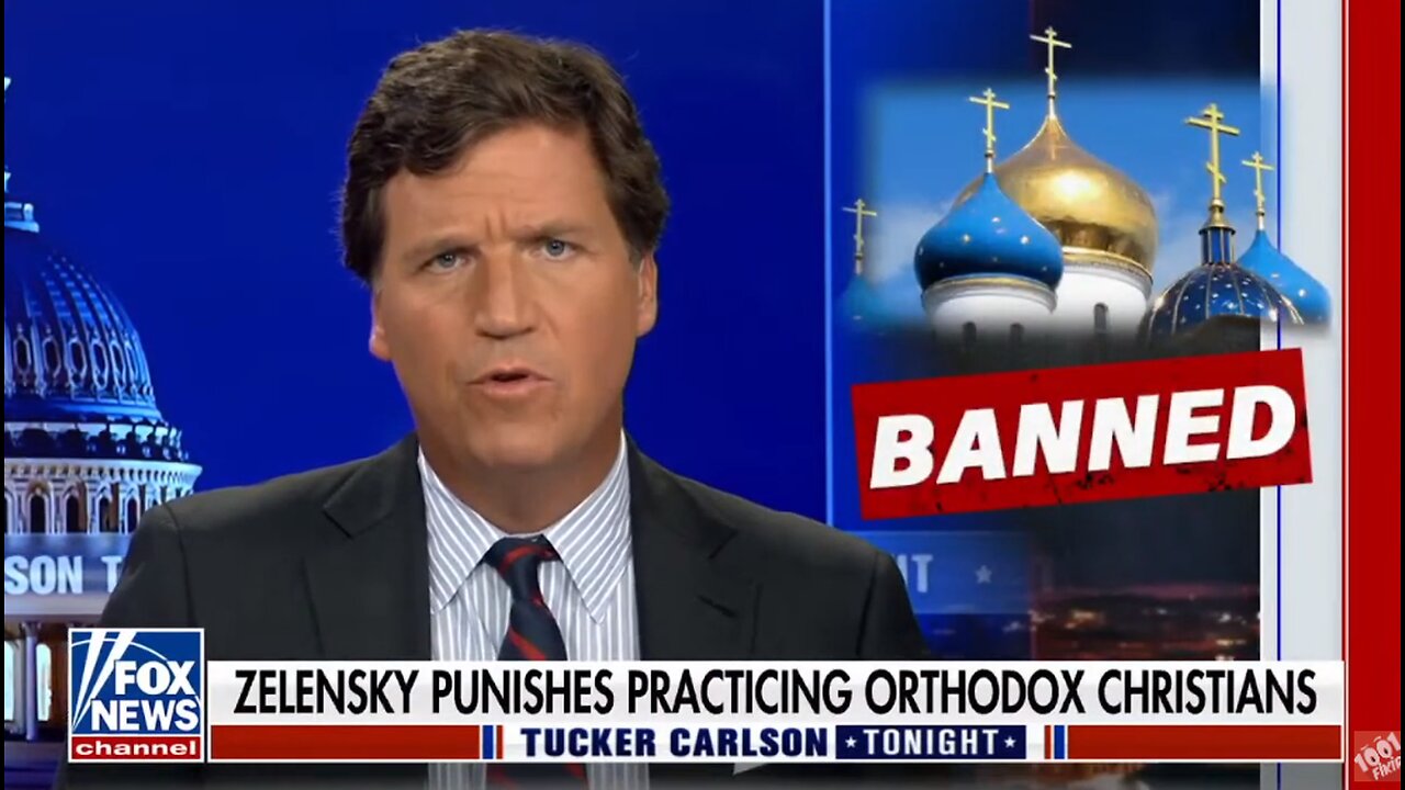 Tucker: Zelensky backs expulsion of christian monks after seizing the 11th century monastery