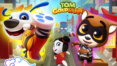 Talking Tom Gold Run - Kung Fu Hank Run, collect and get rewards! - funny